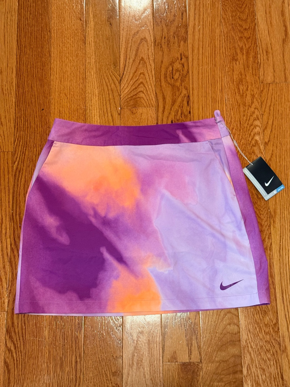 Nike Womens athletic Purple, Lavender & Orange Tie-Dye Athletic Skort